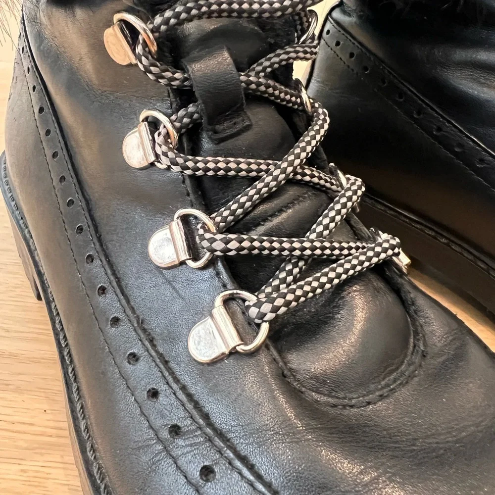 Charles David Raider Faux Fur Combat Boots - Picture 12 of 13